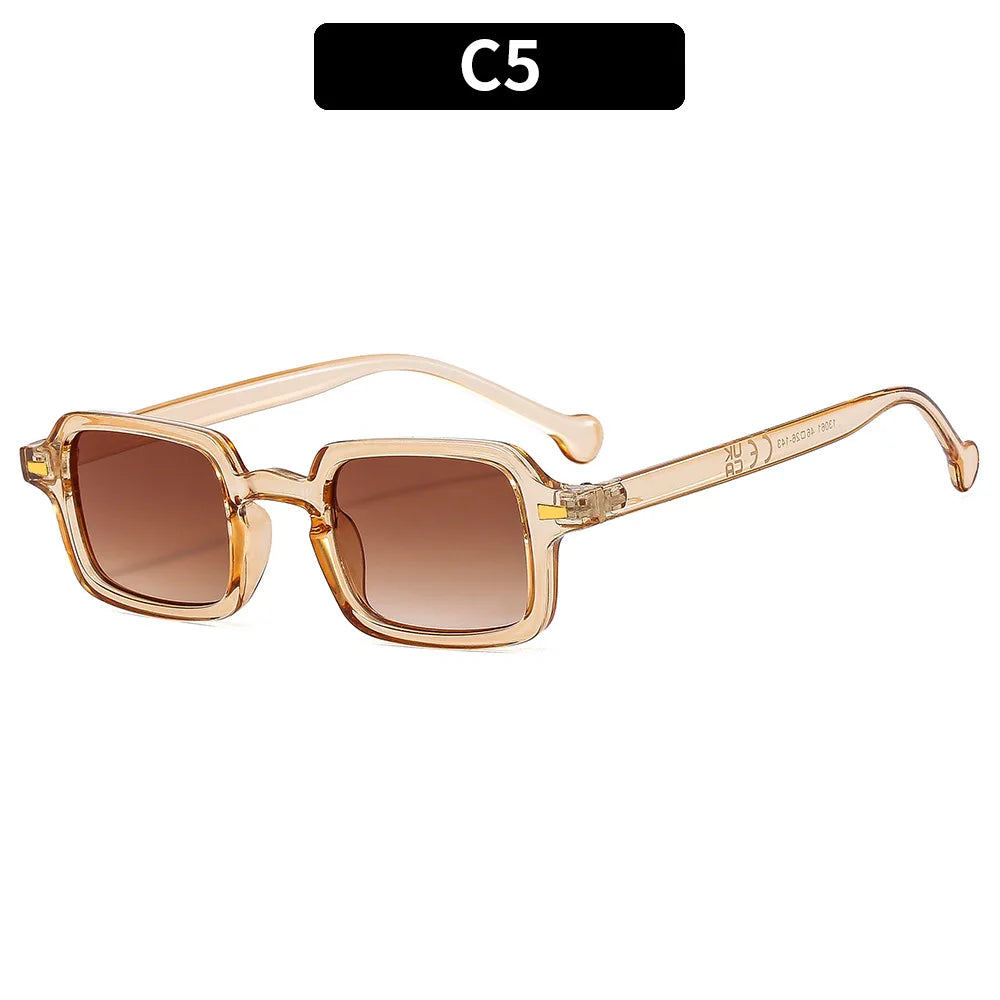 Luxurious Rectangle Sunglasses Women Oval Vintage Brand Designer Square Sun Glasses Men Shades Female Eyewear Sunglasses