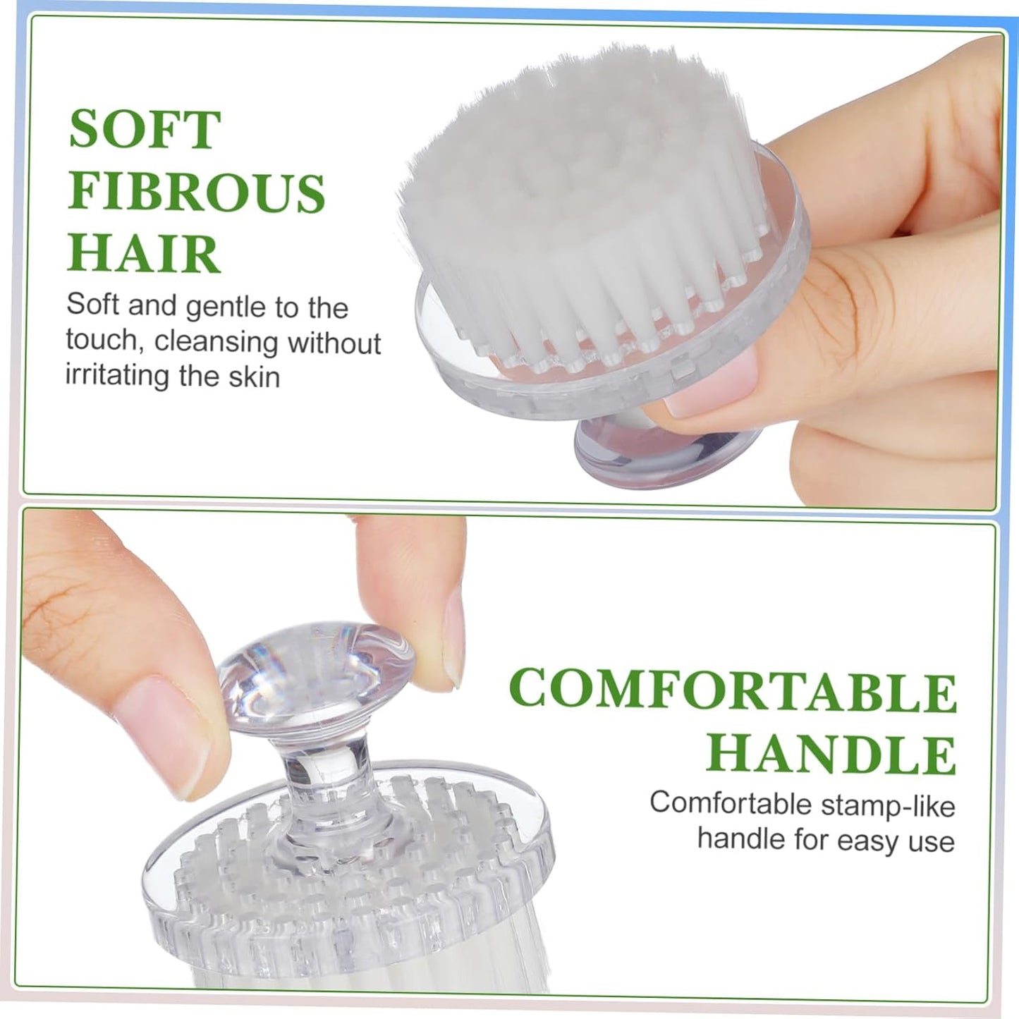 Facial Cleansing Brush Manual Face Scrubber for Deep Cleansing Exfoliating and Massaging Portable Multi-Function Skin Brush for Girls Lightweight and Easy to Use