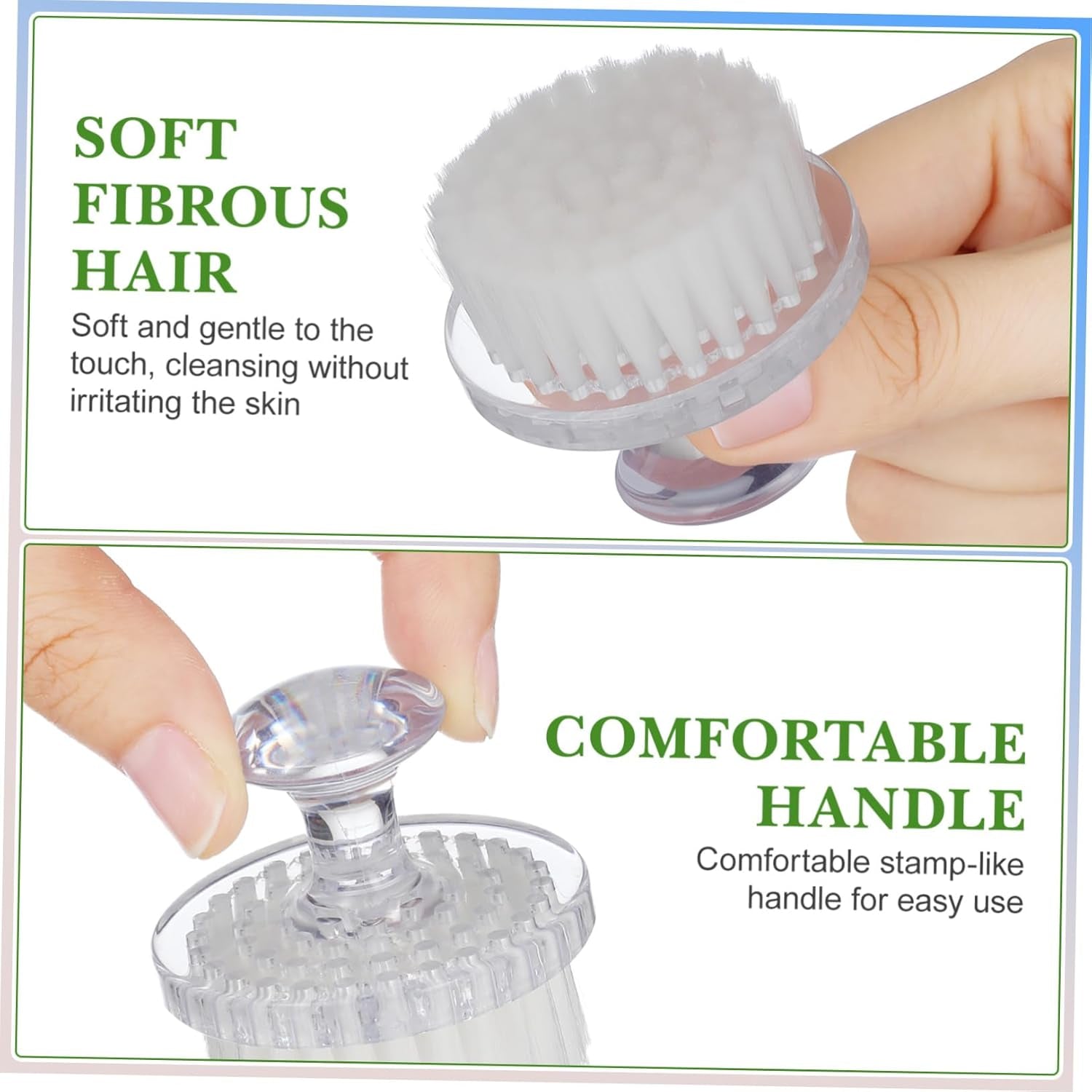 Facial Cleansing Brush Manual Face Scrubber for Deep Cleansing Exfoliating and Massaging Portable Multi-Function Skin Brush for Girls Lightweight and Easy to Use
