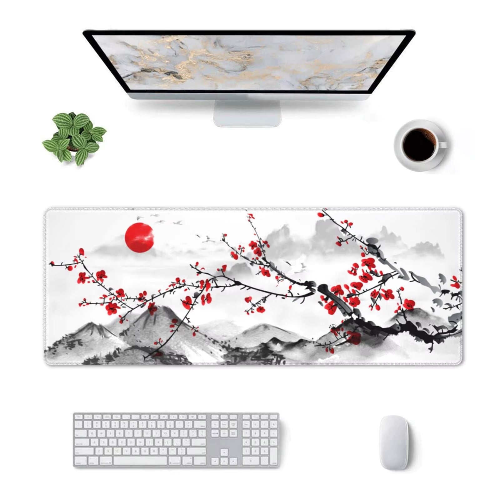 1PC Large Mouse Pads for Desk, Gaming Mouse Pad, Mouse Pad with Stitched Edges and Non-Slip Rubber Base, Extended Mouse Pad