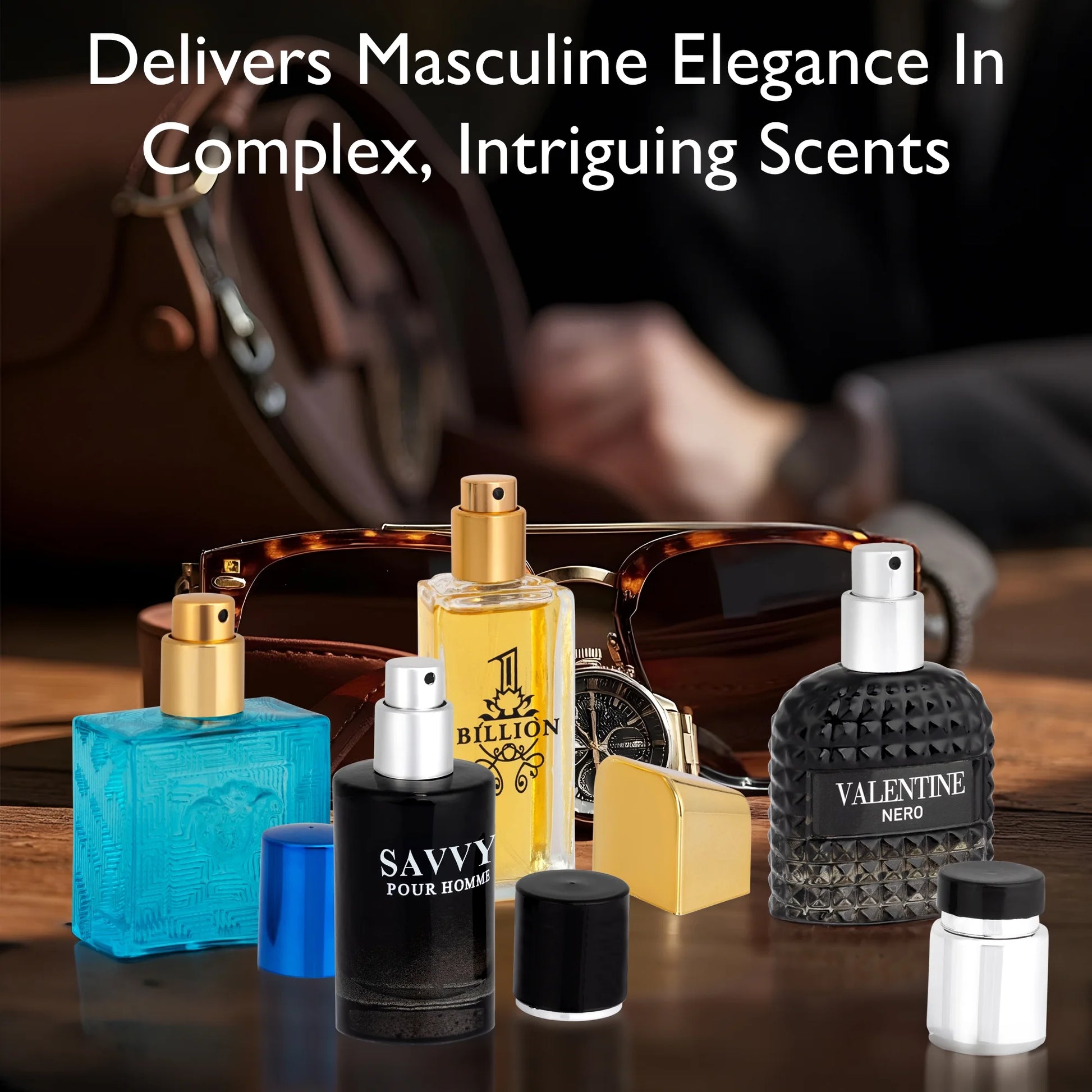 Signature Scent 4-Piece Eau De Parfum Gift Set for Men – Woody, Spicy, Citrus & Aromatic