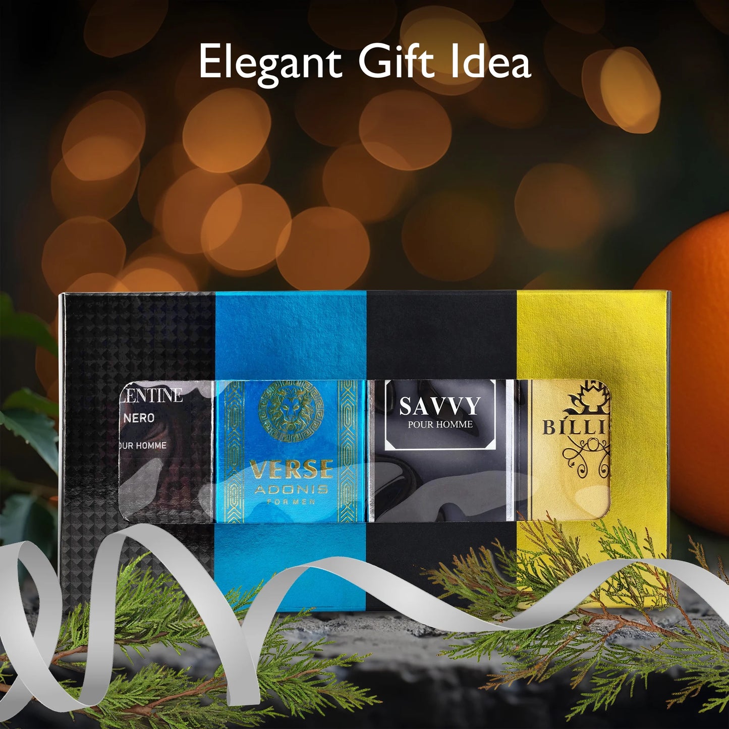 Signature Scent 4-Piece Eau De Parfum Gift Set for Men – Woody, Spicy, Citrus & Aromatic
