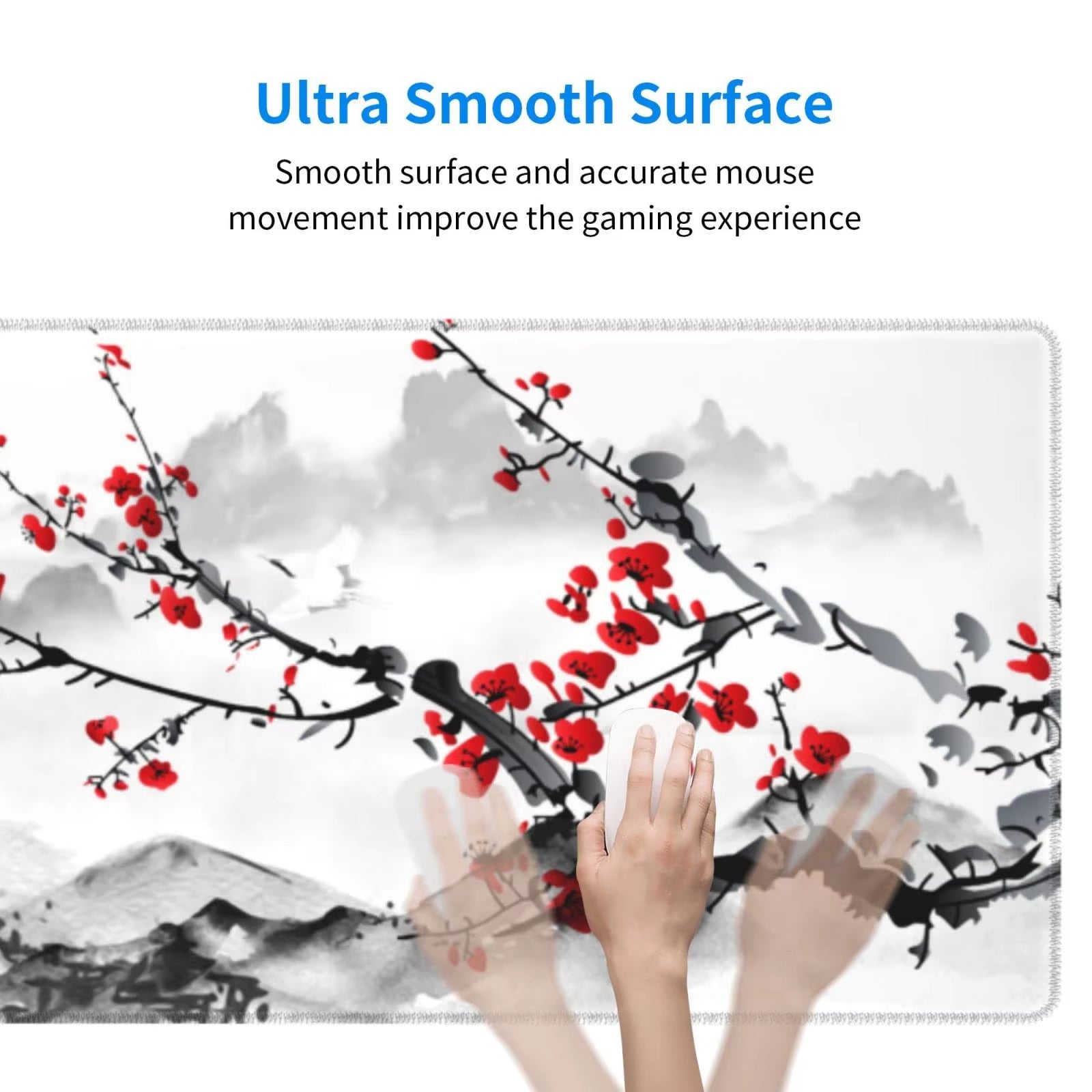 1PC Large Mouse Pads for Desk, Gaming Mouse Pad, Mouse Pad with Stitched Edges and Non-Slip Rubber Base, Extended Mouse Pad