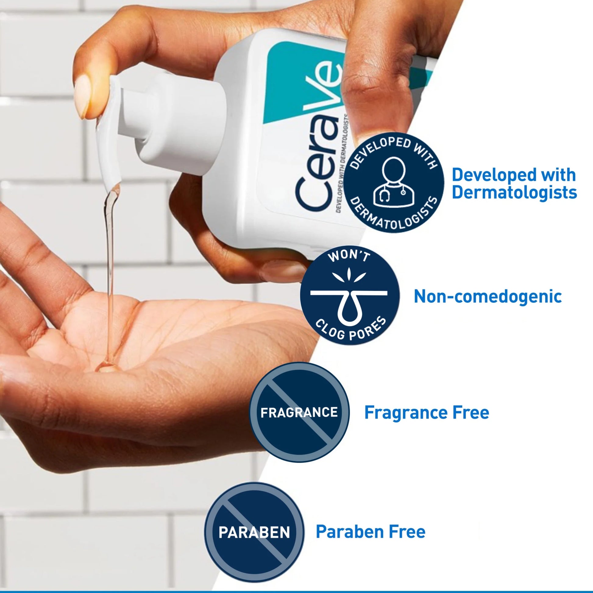 Skin Care Acne Control Face Cleanser with 2% Salicylic Acid Clears Acne Blackheads Pores