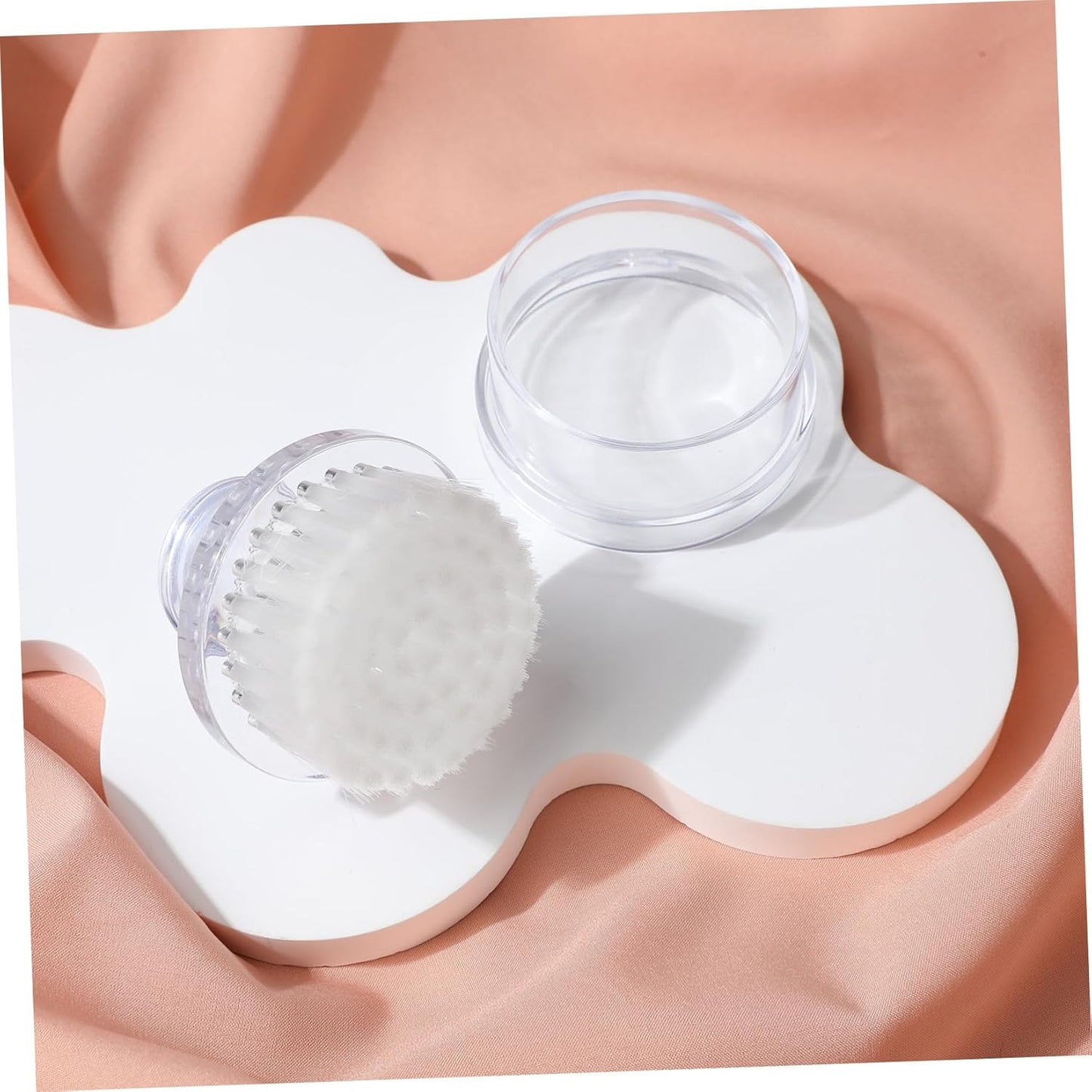 Facial Cleansing Brush Manual Face Scrubber for Deep Cleansing Exfoliating and Massaging Portable Multi-Function Skin Brush for Girls Lightweight and Easy to Use