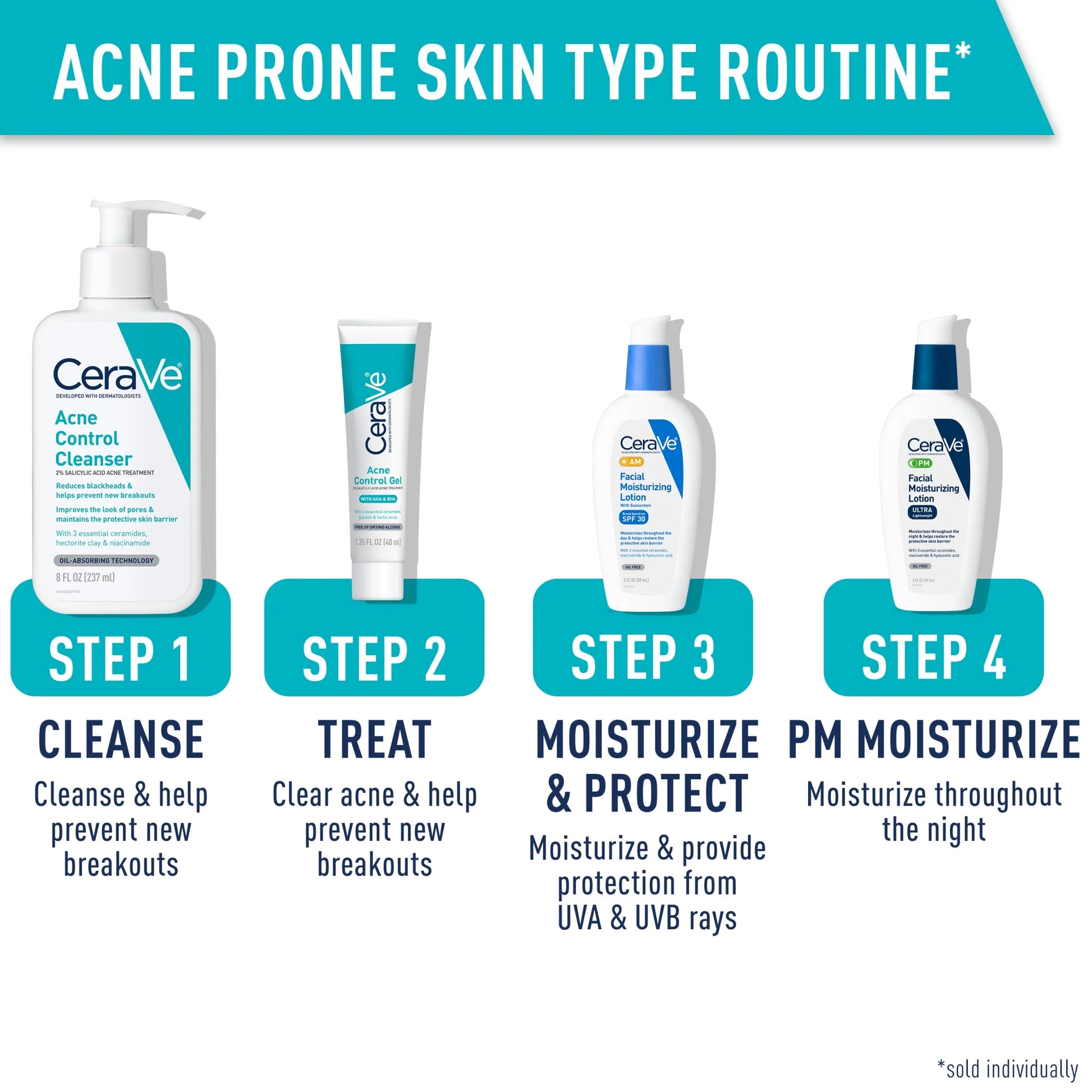 Skin Care Acne Control Face Cleanser with 2% Salicylic Acid Clears Acne Blackheads Pores